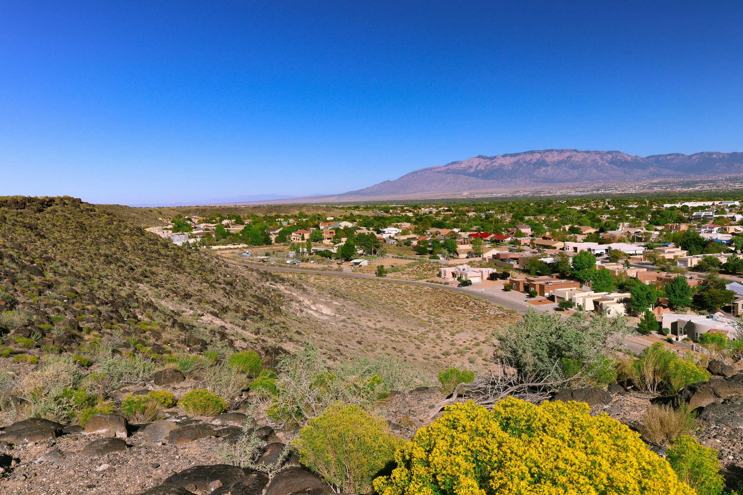 A beautiful view of Sandia Heights in Albuquerque, New Mexico. 